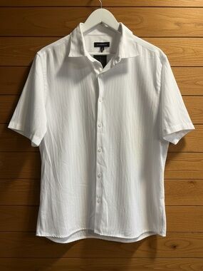 NWT‎ Men’s XL WESTZEROONE Men’s Forli Short Sleeve Cotton Knit Button Up